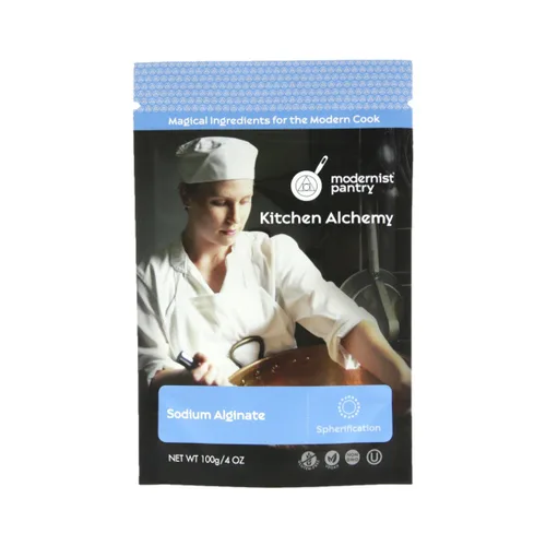 Alginato de sodio puro (gastronomía molecular) Sin OMG vegano OU Kosher Certificado - 100 g/4 oz