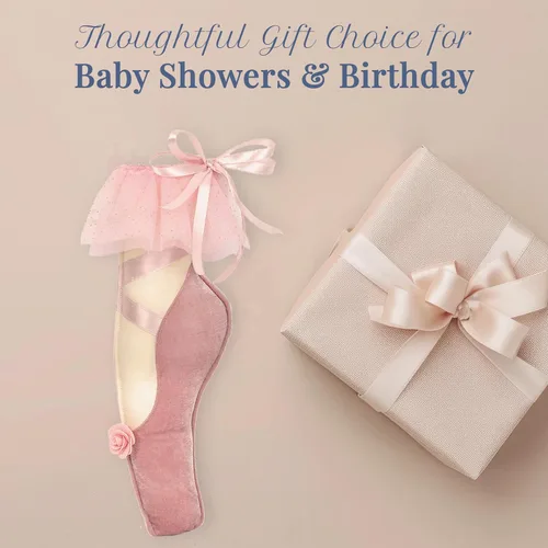 Miniatura 6 de MON AMI Decoración de Acento de Zapatilla de Ballet – 14" Almohada de Zapato de Ballet de Felpa Rosa para Guardería, Habitación de Niños