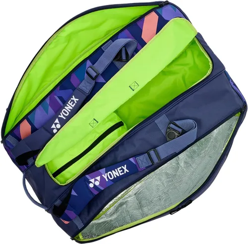 Miniatura 4 de Bolsa de raqueta de tenis profesional Yonex Pro 12, Estuche de viaje para equipo de tenis de 12 raquetas con múltiples compartimentos, Mochila
