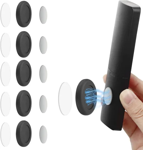 WALLFID Paquete de 5 soportes magnéticos N52 para control remoto de montaje en pared, sin agujeros, organizador de carga de teléfono, contenedores