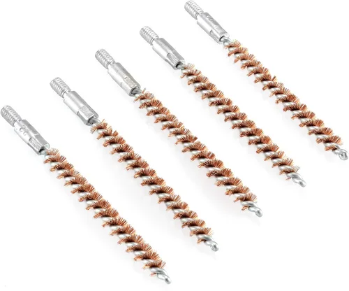Miniatura 14 de BOOSTEADY Cepillo de limpieza para pistola de bronce con cerdas de fósforo, 5 unidades, para escopeta de pistola con 50 parches cuadrados