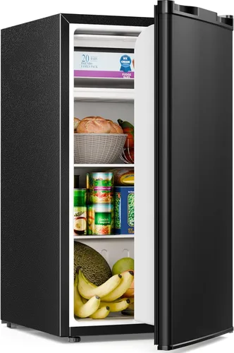 Antarctic Star - Refrigerador compacto de 3.2 pies cúbicos con congelador, mini refrigerador de puerta única con termostato ajustable, estantes de