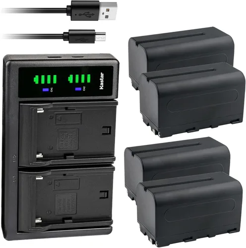 Miniatura 8 de Kastar Paquete de 3 baterías NP-F750/NP-F770 y cargador USB LTD2 compatible con luz LED Godox ML30 ML30Bi, luz LED ML60 ML60Bi, luz de anillo
