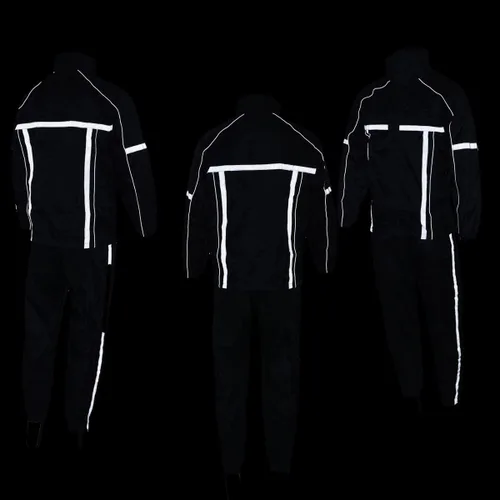 Miniatura 7 de Milwaukee Leather MPM9510 - Traje de lluvia para hombre, resistente al agua, para motocicleta, con cinta reflectante Hi Vis, en color negro