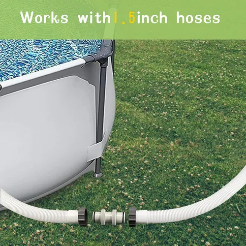 Miniatura 6 de Magoog Conector de manguera de bomba de filtro, conector de manguera de piscina de 1.5 a 1.5 pies, conector de manguera de piscina para adaptador