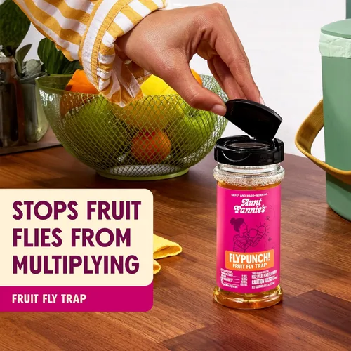Miniatura 2 de Trampa para Moscas de la Fruta FlyPunch de Aunt Fannie's para Uso en Interiores y Cocina, Lista para Usar, Hecha con Ingredientes de Base Vegetal