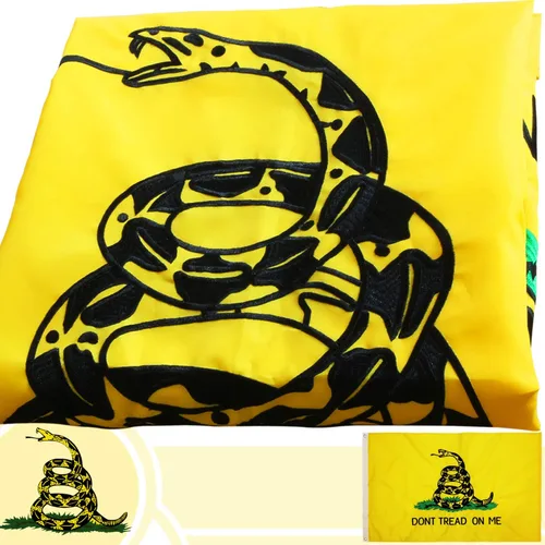 Miniatura 10 de Anley Fly Breeze - Bandera Don't Tread On Me de 3 x 5 pies, color vivo y a prueba de decoloración, cabecera de lona y doble costura, banderas