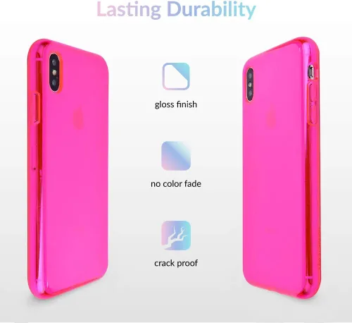 Miniatura 5 de VELVET CAVIAR Compatible con iPhone X Case/iPhone Xs Case Neon Pink - Bonita funda protectora transparente para mujeres y niñas (rosa intenso)