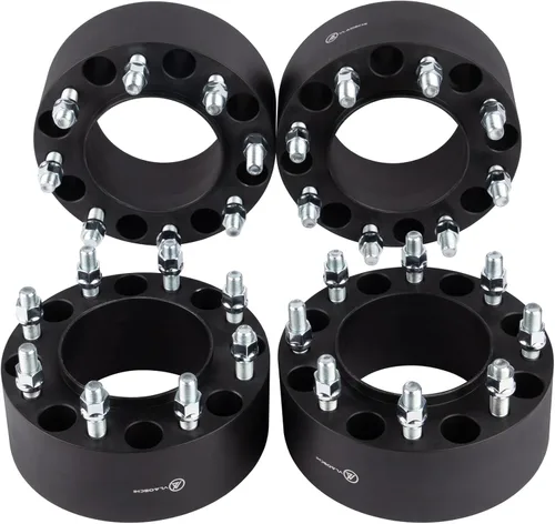 Miniatura 16 de Espaciadores de Rueda Forjados Negros 8x6.5 Pulgadas 1.5 Pulgadas con Pernos 14x1.5 Compatibles con Chevrolet GMC 8 Lug 8x165.1 para 1999-2010
