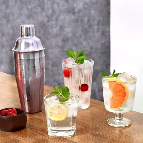 Miniatura 2 de Etens Coctelera de bar, mezclador de bebidas de Martini de 24 onzas con colador integrado para barman – Coctelera de acero inoxidable para bebidas