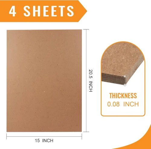 Miniatura 2 de Lineco, Tablero de carpeta de pH neutro de 14.5 x 20.5 pulgadas, 0.08 de grosor, sin ácidos sin tamponar, para encuadernación, paquete de 4