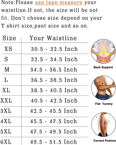 Miniatura 6 de GainKee 100% Látex Fajas de Entrenamiento para Cintura de Hombre con Hueso de Acero, Cinturón de Sudor, Traje de Sauna para Fitness, Moldeador