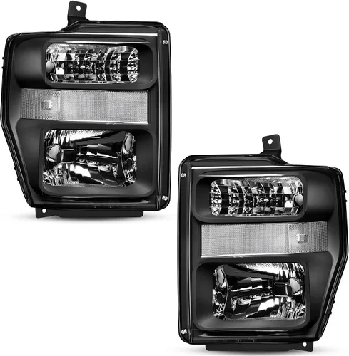 Miniatura 17 de AUTOSAVER88 Juego de focos delanteros compatibles con Ford F250 F350 F450 F550 Super Duty 1999-2004/2000-2004 Ford Excursion, carcasa cromada, lente