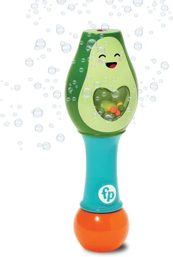 Little Kids Fisher-Price - Maraca de juguete para niños pequeños Shake and Go Bubble 2 en 1 sin derrames, varita de burbujas y juguete musical