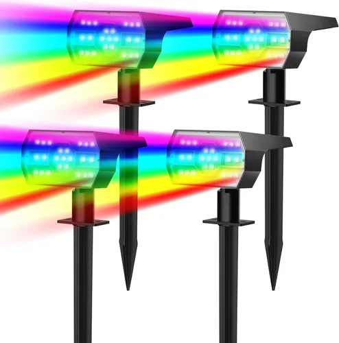 Miniatura 9 de NYMPHY Luces solares para exteriores, impermeables, IP68, 56 LED, 3 modos de iluminación, funciona con energía solar, luces solares para paisaje