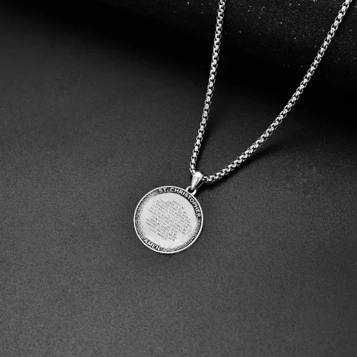 Miniatura 81 de CEKAMA - Collar de plata de ley 925 con dije de amuleto para hombres y mujeres, con cadena de 0.098 in, 22 pulgadas + 2 pulgadas