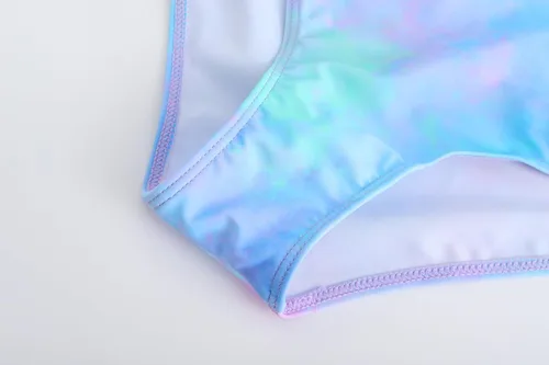Miniatura 5 de Traje de baño de unicornio de una pieza de sirena para niñas pequeñas, conjunto de dos