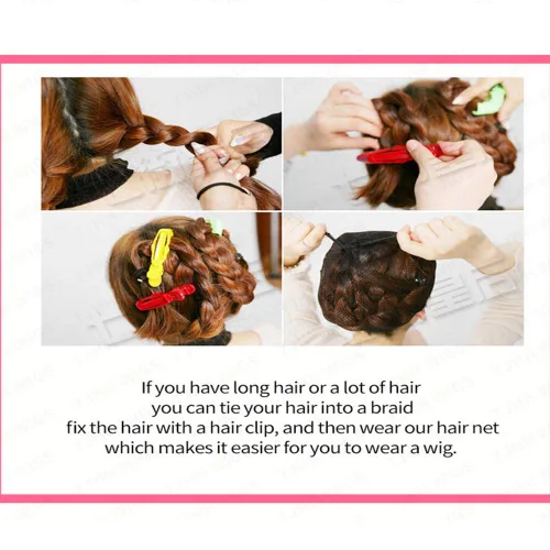 Miniatura 9 de Peluca de 22 pulgadas de largo y lacia con flequillo de cortina para mujer, cabello sintético negro, resistente al calor, para fiesta, cosplay, Té