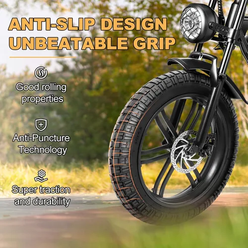 Miniatura 2 de Hycline Neumático de repuesto para grasa Ebike: 20x4.0/20x4.5/20x5.0/26x4.0 pulgadas, resistentes al desgaste, plegables, neumáticos de bicicleta
