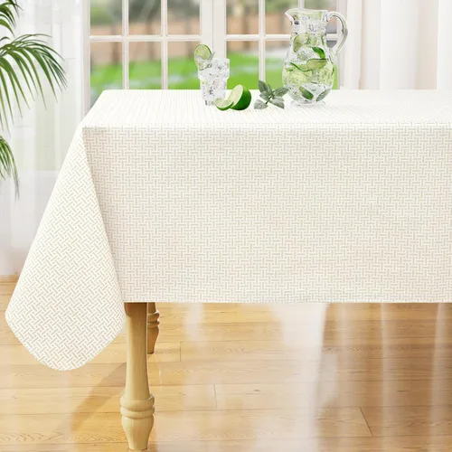 Miniatura 17 de misaya Mantel rectangular de vinilo impermeable, mantel lavable con reverso de franela, mantel de plástico para cena, picnic, interior y exterior