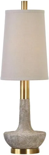 Miniatura 5 de Uttermost Volongo - Lámpara de mesa marfil con textura de piedra