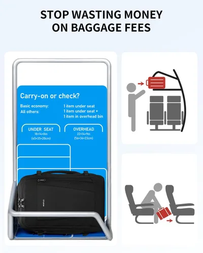 Miniatura 2 de ECOHUB United Airlines - Mochila de viaje pequeña de 17 pulgadas, bolsa de artículos personales de 16.7 x 10 x 8 pulgadas con 13 bolsillos con Negro