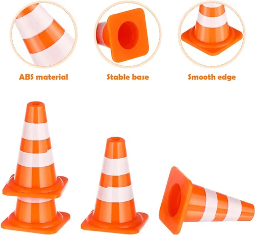 Miniatura 6 de jojofuny Juego de 50 mini conos de tráfico para niños, juguetes educativos de construcción de barricadas de tráfico para mejorar la conciencia