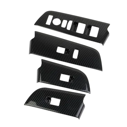Miniatura 3 de crosselec Cubierta del panel del interruptor de elevación de ventana de fibra de carbono para Honda Pilot 2023-2026