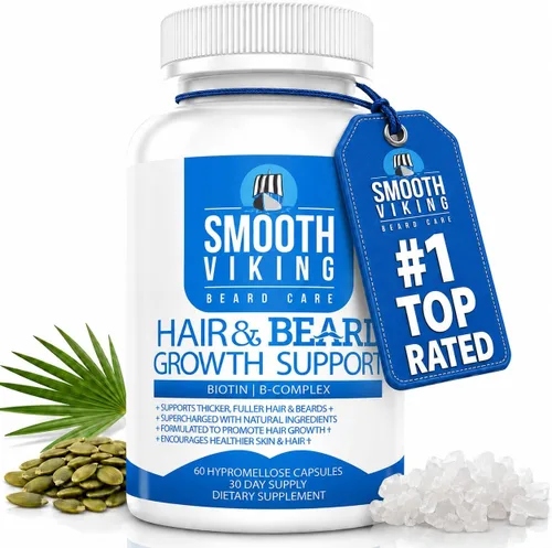 Suplemento para el crecimiento de la barba, vitaminas para el crecimiento del cabello para hombres (60 cápsulas), 5000 MCG de biotina y DHT