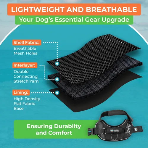 Miniatura 3 de Joyride Harness Chaleco de malla de verano – Arnés para perro 2.0 sin tirones – Chaleco ajustable y transpirable – Etiqueta de nombre personalizada