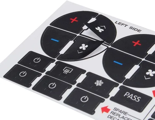 Miniatura 6 de AC Dash Accents - Kit de reparación de calcomanías de botón para fijar botones de control de aire acondicionado desteñidos arruinados – Repuesto