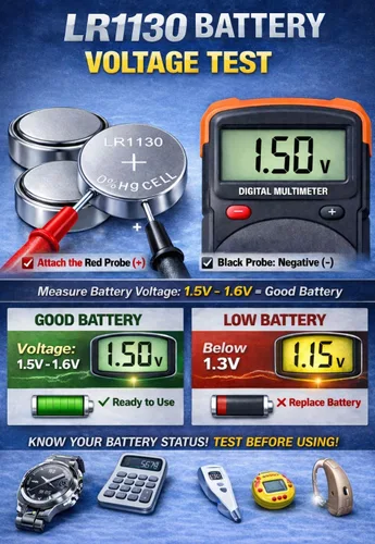 Miniatura 4 de YKM - Paquete de 20 pilas LR1130 (AG10, L1131f, L1131, L1131c, 389, 390, LR54, 1130) de 1.5V alcalinas para calculadora, reloj, celda de botón