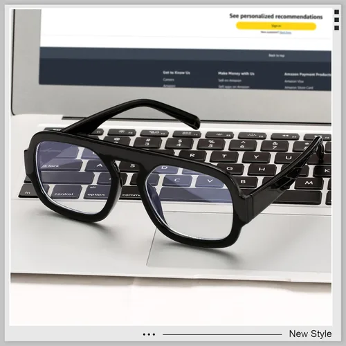 Miniatura 5 de Aviator Blue Light Blocking Glasses for Women Men Square Flat Top Computer TV Eyeglasses Anti Eyestrain