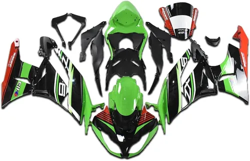 Miniatura 12 de US STOCK - Carenado negro brillante apto para 2009-2012 ZX6R 636 ZX-6R inyección ABS plásticos posventa carrocería 2010 2011 09 10 11 12