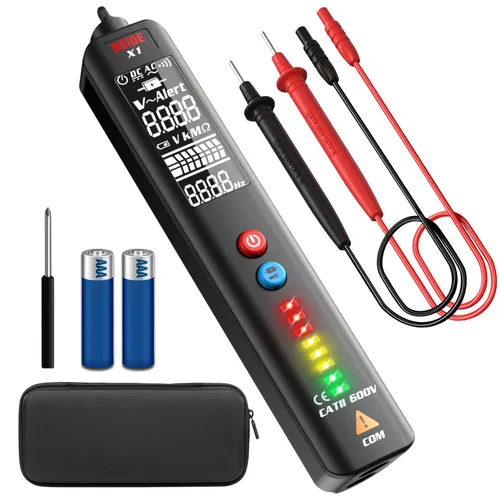 Miniatura 11 de BSIDE Probador de voltaje recargable Detector de voltaje sin contacto con medición de voltaje de CA en contacto, probador de temperatura ambiental