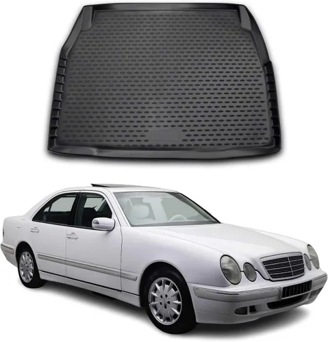 OMAC Alfombrillas de Carga para Mercedes Clase E W210 Sedán 1996-2002 Goma TPE Negra
