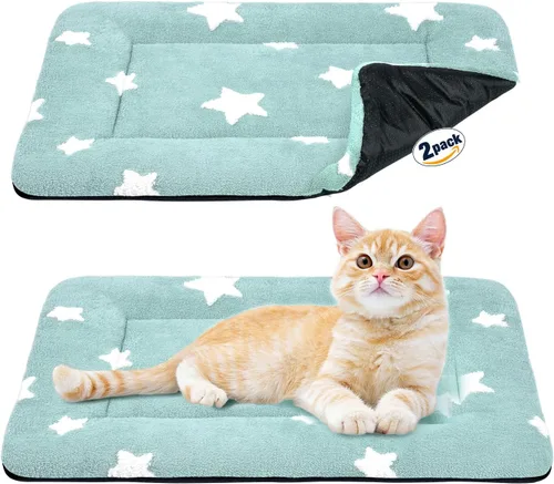 Miniatura 10 de Mora Pets Almohadilla para jaula para perros, alfombra para jaula de perrera para perros pequeños, lavable, bonita cama de estrella para mascotas