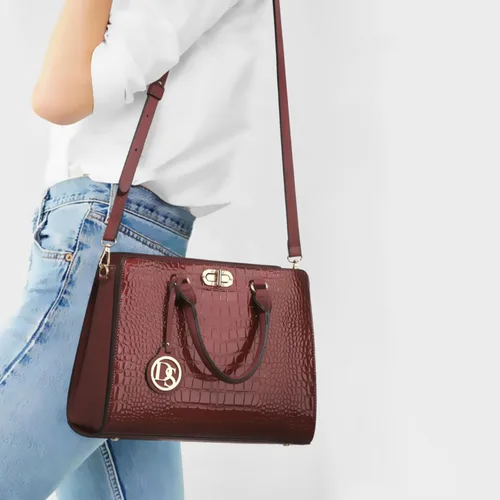 Miniatura 2 de Dasein Bolsos de mano para mujer, bolsos de mano con asa superior, bolsos de trabajo, bolsos de hombro con embrague a juego, juego de 2 piezas