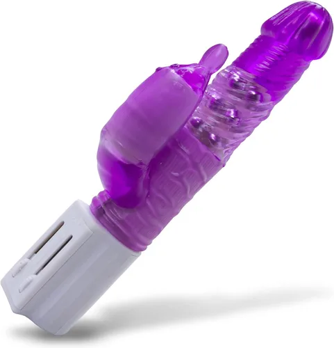Miniatura 6 de LeLuv Conejo Vibrador Toadstool Tip Eje Remolino Silencioso Azul