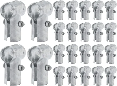 Miniatura 8 de VIVIDA Abrazaderas de riel - Conectores de panel T para tubería de 1-5/8", accesorios de valla de eslabones de cadena, 6 piezas