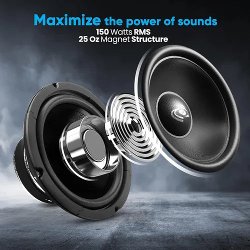 Miniatura 6 de Pyle Woofer de graves medios para automóvil de 8 pulgadas - Sistema de altavoces componentes de audio para automóvil de alta potencia de 360 vatios