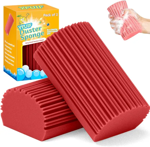 Miniatura 19 de Paquete de 4 Esponjas Limpiadoras Húmedas, Borrador de Esponja Mágica para Limpieza del Hogar, Plumeros Reutilizables Suministros de Limpieza