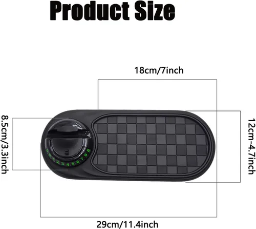 Miniatura 8 de DDRIC Alfombrilla antideslizante multifunción para automóvil, soporte universal para teléfono, almohadilla giratoria antideslizante para tablero