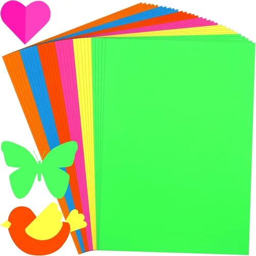 Miniatura 11 de Paquete de 32 hojas de cartulina con purpurina A4, cartulina gruesa de 250 g/m², papel brillante de colores para Cricut, álbum de recortes, póster