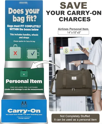 Miniatura 56 de Bolsa de viaje para mujer, bolsa deportiva para gimnasio, H-Negro