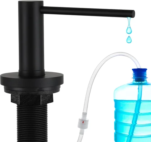 Miniatura 9 de Gappo Dispensador de jabón mejorado para fregadero de cocina, níquel cepillado, bomba de encimera de acero inoxidable, dispensador de jabón