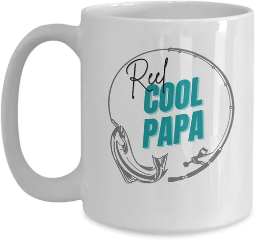 Miniatura 5 de Reel Cool Papa - Taza de café, Día del Padre, cumpleaños, Navidad, para papá, mejor abuelo, pesca, papá, taza de café o té, taza de té para abuelo