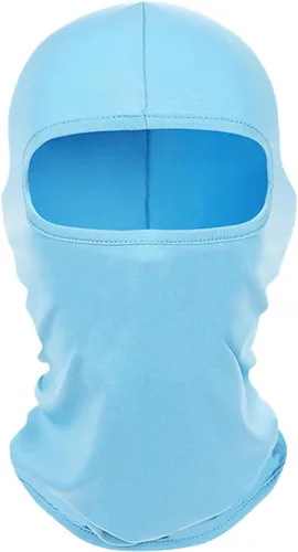 Miniatura 15 de Kewucn Pasamontañas de esquí de cara completa, protección contra los rayos UV y el viento, máscara facial para clima caluroso de verano, Negro