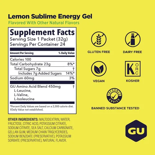 Miniatura 3 de GU Energy Original Sports Nutrition - Gel energético, vegano, sin gluten, kosher y sin lácteos, energía sobre la marcha para cualquier
