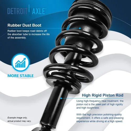Miniatura 5 de Detroit Axle - 2 puntales delanteros para Chevrolet Silverado 1500 GMC Sierra 1500 2007-2013 [Exc. suspensión electrónica] Puntales completos